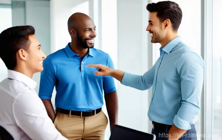 심리적 안전감을 위한 정기적인 팀 회의의 효과 - **Prompt:** A vibrant and dynamic team meeting in a contemporary office space. A diverse group of fi...