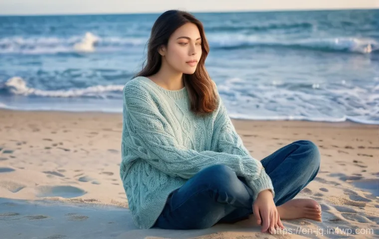 심리적 안전감을 위한 심리 상담 프로그램 효과 - **Prompt:** A serene and calm woman in her late 20s, dressed in comfortable, modest attire (like a s...