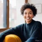 심리적 안전감을 위한 정서적 지원 제공의 중요성 - **"Unlocking Your True Self"**
    A diverse group of 3-4 adults (men and women, various ethnicities...