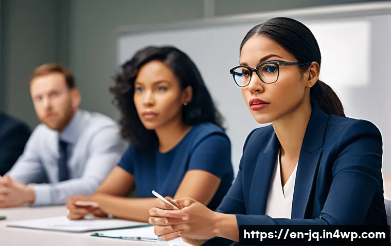 심리적 안전감을 위한 문제 해결 접근법 - **The Unspoken Idea: A Team's Silent Struggle**
    *   **Subject:** A diverse team of professionals...